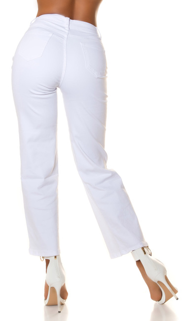 Wit hoge taille jeans wit